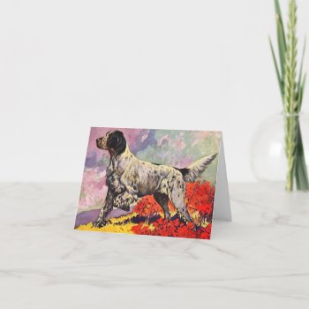 Gr8 English Setter Llewellin Setter On Point Card by layooper at Zazzle