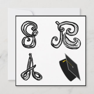 GR A Grad Cap For D Fabric Font Graduation