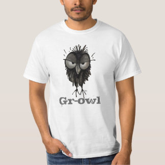 Gr-owl - Funny Custom Grumpy Angry Owl Saying T-Shirt