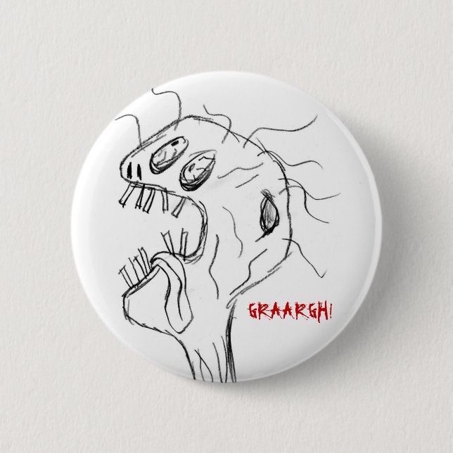GRAARGH!  Zombie Button (Front)