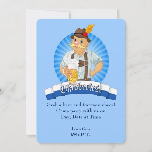 Grab A Beer Oktoberfest Party Invitations