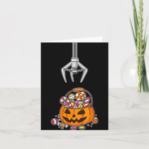 Grab A Candy Pumpkin Funny Halloween Card