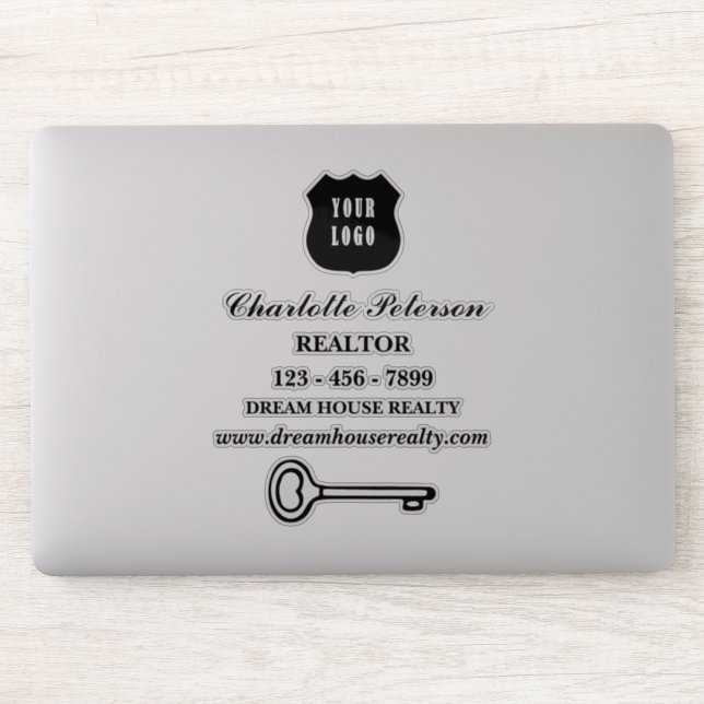 Grab Attention With Realtor Real Estate Laptop  Sticker (Computer)