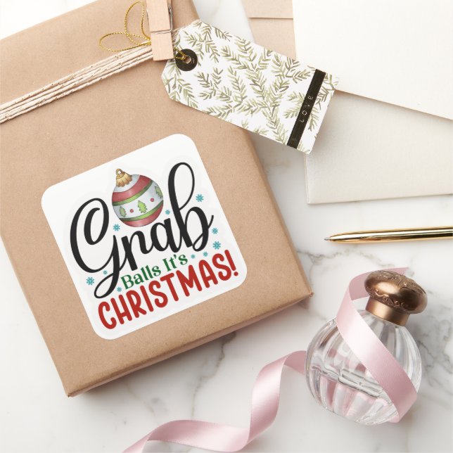 Grab Balls It's Christmas Sticker Set (Gifting)