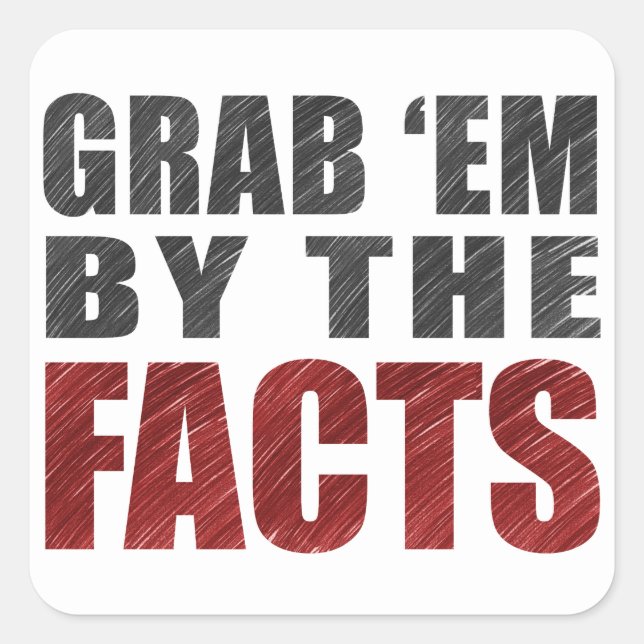 Grab 'em by the Facts 20 Stickers | Resist Trump (Front)