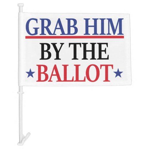 Grab Him By The Ballot Anti Trump Vote Car Flag