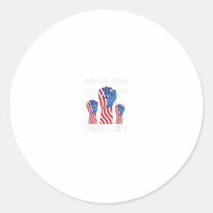 Grab Him By The Ballot Funny Trump Vote Demo Classic Round Sticker