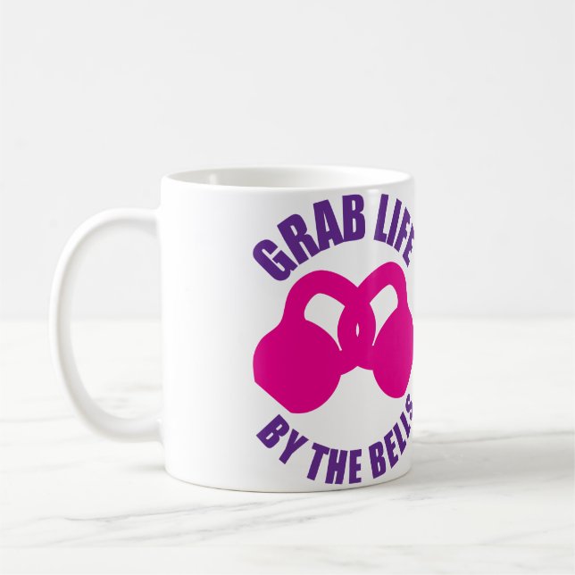 Grab Life by The Bells - Kettlebell Coffee Mug (Left)