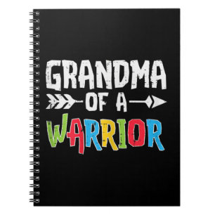 Grab this cute Grandma Of A Warrior T-Shirt for me Notebook