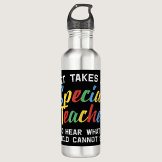 Grab this cute It Takes A Special Teacher To Hear  Stainless Steel Water Bottle
