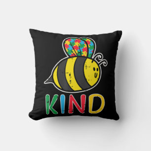 Grab this cute Puzzle Bee Kind T-Shirt for men, wo Throw Pillow