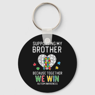 Grab this cute Supporting My Brother Together We W Keychain