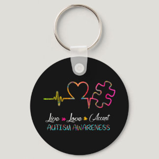 Grab This "Live Love Accept Autism Awareness" As a Keychain