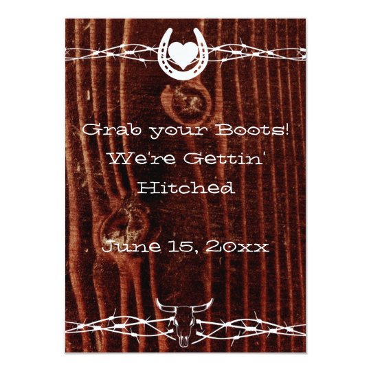 Grab Your Boots Country Western Wedding Invitation Zazzle Com