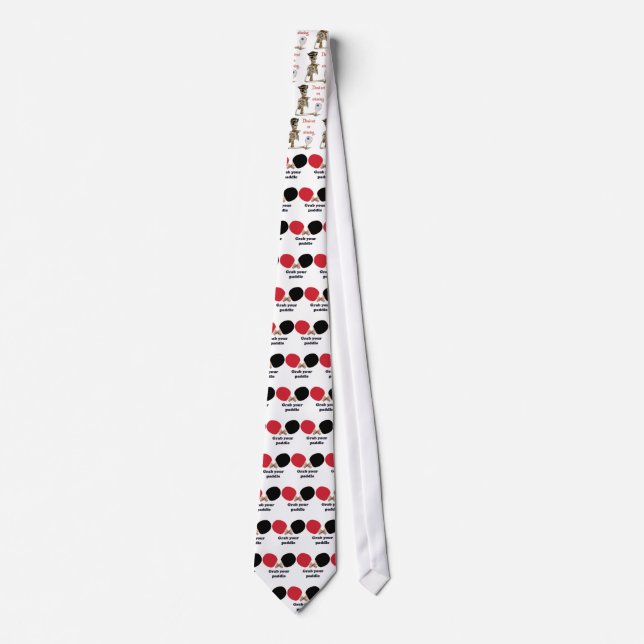 Grab Your Paddle Ping Pong Neck Tie (Front)