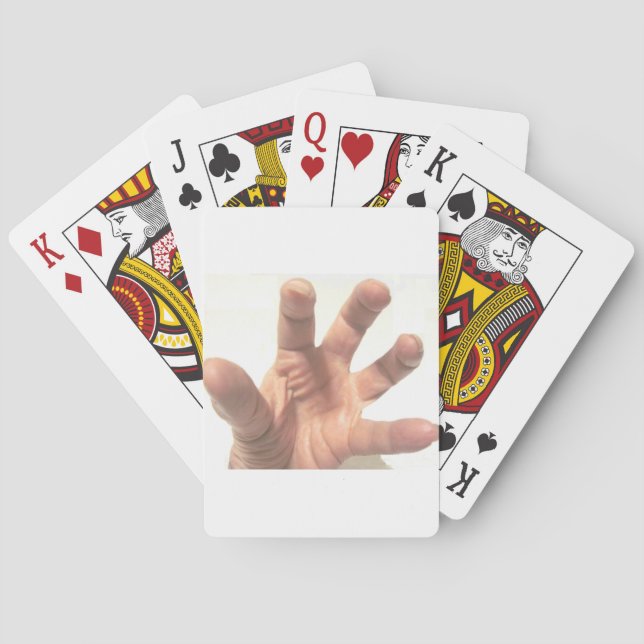 Grabbing Hand Poker Cards (Back)