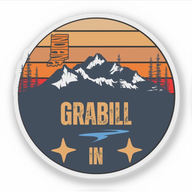 Grabill, Indiana Sticker (Front)