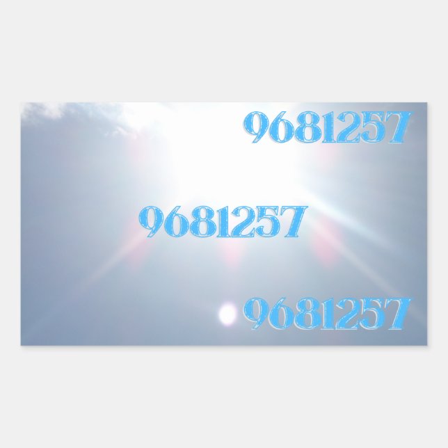 Grabovoi 9681257 Numbers in the Sky   Rectangular Sticker (Front)