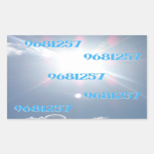 Grabovoi 9681257 Numbers in the Sky Rectangular Sticker