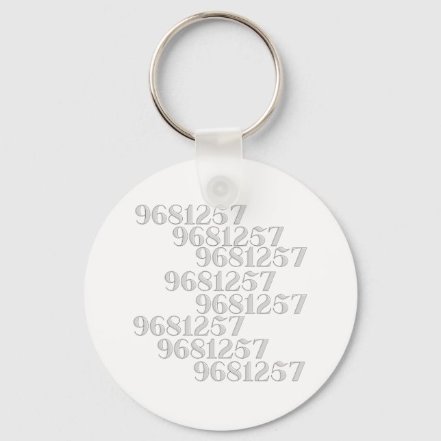 Grabovoi 9681257 Numbers   Keychain (Front)