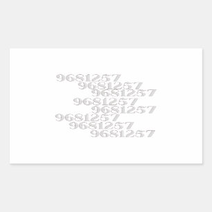 Grabovoi 9681257 Numbers Rectangular Sticker