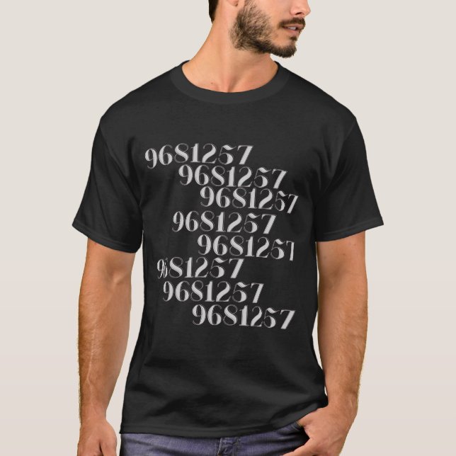 Grabovoi 9681257 Numbers   T-Shirt (Front)