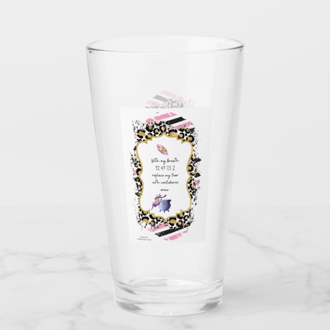 Grabovoi Numbers for Freedom from Fear Glass (Front)