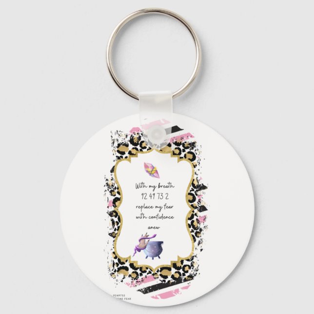 Grabovoi Numbers for Freedom from Fear Keychain (Front)