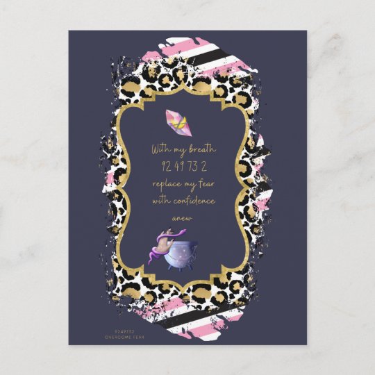 Grabovoi Numbers for Freedom from Fear Postcard | Zazzle.com