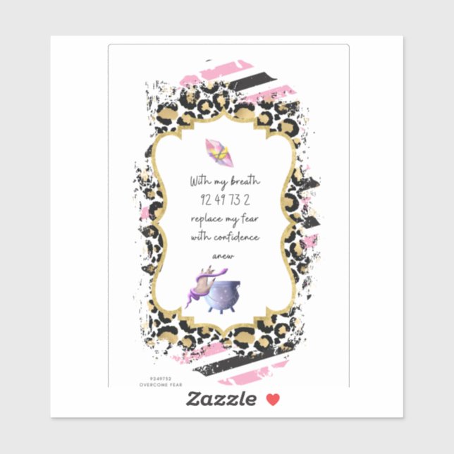 Grabovoi Numbers for Freedom from Fear Sticker (Sheet)