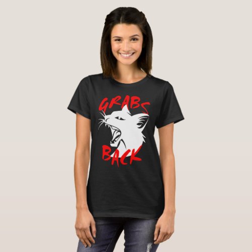 Grabs Back Womens Basic Dark T_Shirt