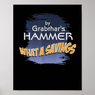 Grabthar's Hammer SciFi Novelty Outer Space Design Poster