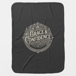 Grace and Confidence Elegant Aesthetic Girl Baby Blanket