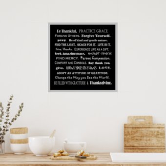 grace and gratitude print | Zazzle