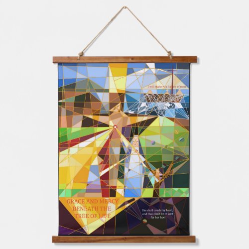 Grace and Mercy Tree of Life Christian art Hanging Tapestry
