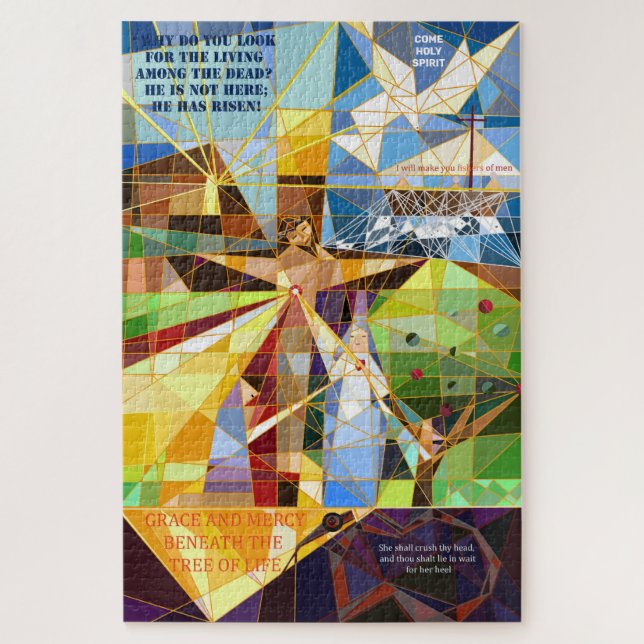 Grace and Mercy Tree of Life Christian art Jigsaw Puzzle (Vertical)