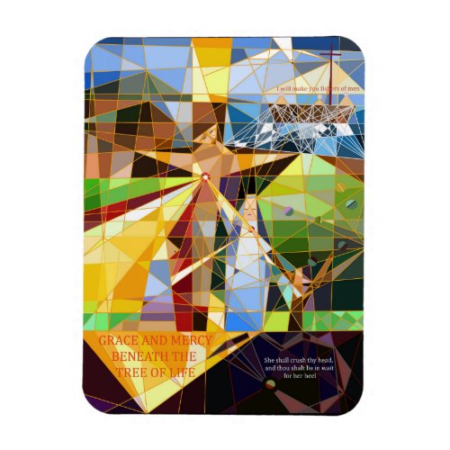 Grace and Mercy Tree of Life Christian art Magnet