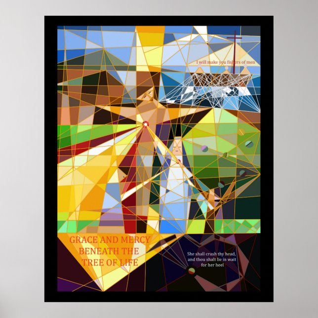 Grace and Mercy Tree of Life Christian art Poster (Front)