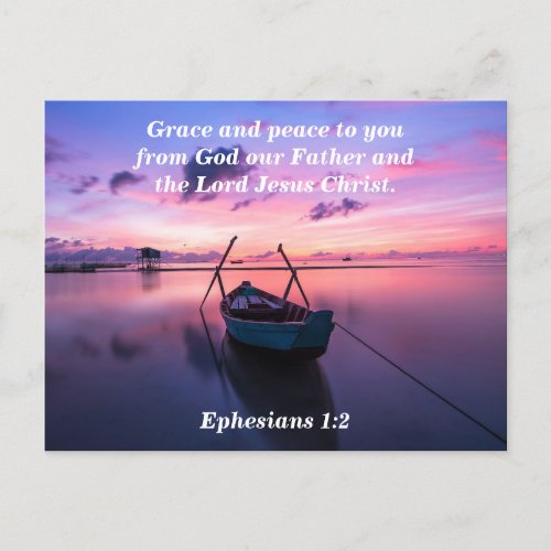 Grace and Peace to You Postcard Ephesians 12
