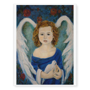 Grace Angel Roses Dove Child Maureen Girard Temporary Tattoos