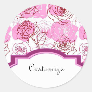 Grace & Appreciation Pink Roses Stickers