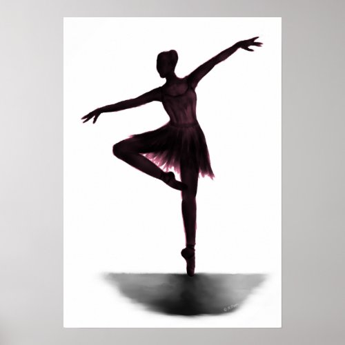 Grace ballerina poster _ pink