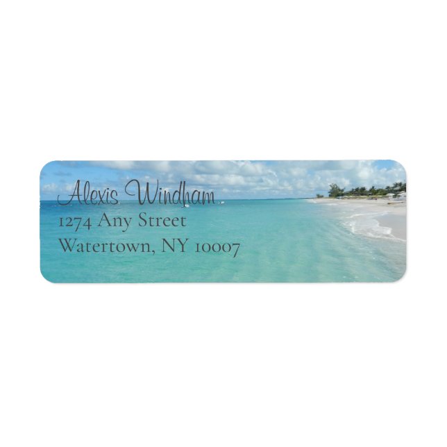 Grace Bay Beach return address labels (Front)