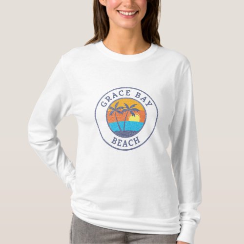  Grace Bay Beach Turks And Caicos Faded Classic T_Shirt