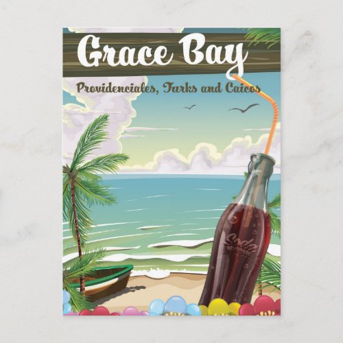 Grace Bay Providenciales Turks and Caicos Travel Postcard