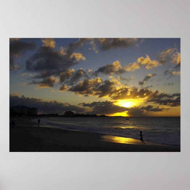 Grace Bay sunset 01 Poster (Front)