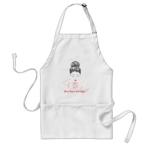 Grace Begins with Coffee Typography Adult Apron