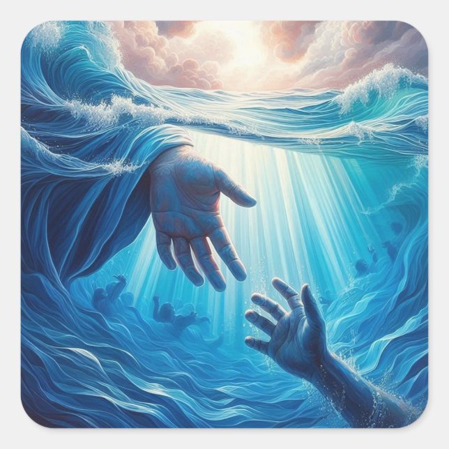 Grace Beneath The Surface Square Sticker (Front)