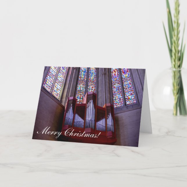 Grace Cathedral organ Christmas greeting card (Front)