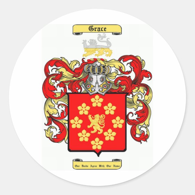 Grace Classic Round Sticker (Front)